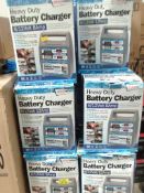 2pcs x assorted 6/12V - 12/8/amp battery charger Heavy Duty Boxed in original packaging rrp £29.99