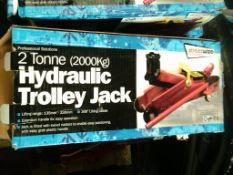2 Tonne Hydraulic trolley jack - boxed in original packaging