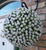 5 x sets of White power light floral balls - boxed rrp £29.99 each