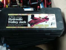 2 Tonne Hydraulic trolley jack - boxed in carry case  packaging