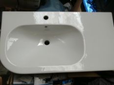 Brand new ceramic sink , rrp £229 - appx 120cm x 45 cm with fixings