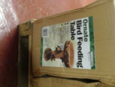 Ornate Bird feeding table - garden decoration - boxed rrp £29.99.