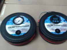 2 tyre style 12V compressors unboxed