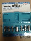 7pc HEX CRV Bit set new