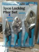 3pc locking plier set - ( 3 sets in lot )
