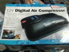 12 V digital air compressor - rrp £19.99 boxed in original packaging