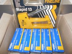 QTY 1	RAPID STAPLE GUN COMPLETE WITH 25,000 STAPLES	(All items are brand new, in box surplus trade
