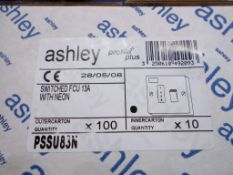QTY 50	ASHLEY 13A SWITCH FUSED SPUR WITH NEON	(All items are brand new, in box surplus trade stocks.