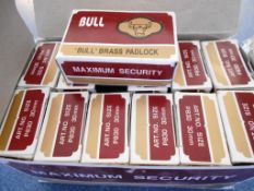 QTY 2	BOXES OF 12 BRASS PADLOCKS 30MM	(All items are brand new, in box surplus trade stocks.  Orders