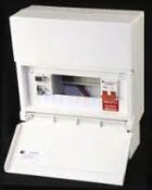 QTY 1	10WAY SPLIT CONSUMER UNIT COMPLETE WITH MCBS 	(All items are brand new, in box surplus trade