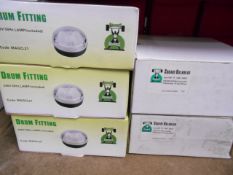 QTY 5	16W 2D FITTINGS MIXED ROUND AND SQUARE	(All items are brand new, in box surplus trade stocks.