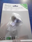 QTY 50	1 WATT MR16 12V LED RETROFIT LAMP COLOUR 3000K WARMWHITE	(All items are brand new, in box