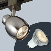 QTY 1	1 MTR TRACK LIGHTING KIT WITH 3 LED SPOTLIGHTS BRUSHED CHROME	(All items are brand new, in box