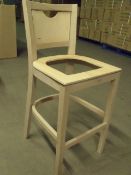 4 x Contract Quality Bar Stools
Solid Beech Wood
RFU
Ready to be finished / painted and