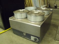 4 pot natural gas baine marie
