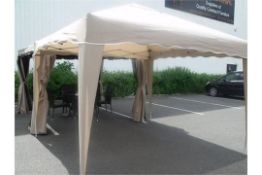 3M X 3M POP UP GAZEBO EASY TO ERECT FOLDS DOWN TO FIT IN A HOLDALL - 1 box - 1200 x 200 x 200 =