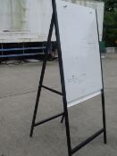 pair (2) of white boards
in steel
size width 750mm x depth 860mm x height 1780mm
folds flat 60mm