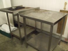 2 x stainless steel tables- No Reserve