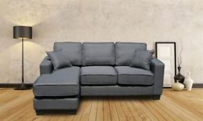 Chelsea 'L' Sofa Mid Grey Colour L SHAPE CORNER SOFA