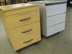 pair of under desk drawers 
width 620mm x depth 600mm x height 840mm 
weight 15kg per unit