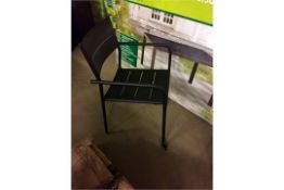 Set of 6 Black stacking chairs  Chair size 600 x 1000 x 500  .