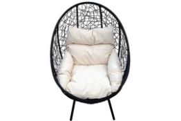 Bentley Garden Luxury Pod Chair – Black & Cream  This stylish pod chair will instantly become an