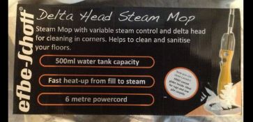 Efbe-Schott Delta Head Steam Mop SHST78Y, 850 watts - mop heats rapidly - within 30 seconds and