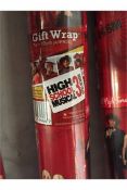 JOBLOT OF BRAND NEW GIFT WRAP X 5 - High school musical 3 - senior year - 3mx69cm