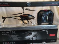 Propel N-Force 3.5 Channel Gyro Helicopter - Nforce helicopter with hobby style collapsible rotors