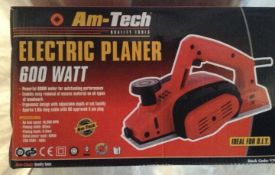 Am-Tech Quality Tools 600 Watt Electric Planer. Powerful 600W Motor for outstandin perfomance.