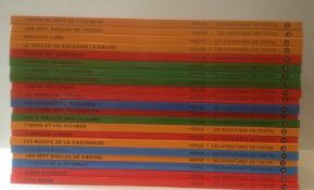 A set (not full) of 21 French Edition Tintin Books (RRP £230.79)