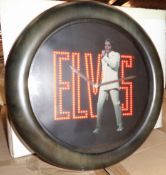 6 LARGE ELVIS CLOCKS WITH NAME LIGHT THAT COMES ON, FLASHES OR STAYS OFF, LOOK NEW IN SEALED BOXES