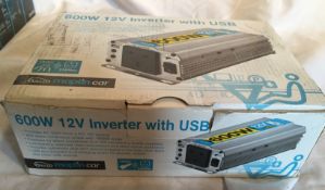 600 W 12V Inverter with USB_RRP £79.99 Run mains-powered electrical equipment from a car battery