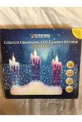 BRAND NEW The Benross Christmas Workshop 3 LED Water Candle Bridge Light Ornament- NO VAT ON THIS