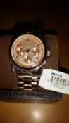 BRAND NEW MICHAEL KORS MK5128, LADIES ROSE GOLD RUNWAY DESIGNER CHRONOGRAPH WATCH - RRP £329.99 FREE