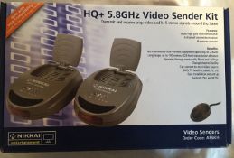 Nikkai 5.8GHz Phono Video Sender Kit__Send digital TV upstairs or to another room in your home