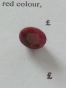Natural ruby, approximate weight of 2.33 ct