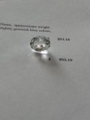 Natural aquamarine, approximate weight of 2.29 ct, clarity is eye clean.
