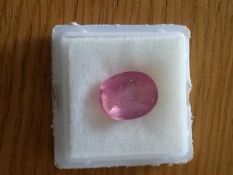 15.98 ct natural ruby very good quality oval cut with digital certificate of authenticity CD
