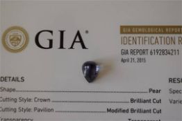 4.22 ct GIA Certified 21st April 2015 100% Natural, Untreated, AAA Eye-catching Pear Cut (12 x 9 mm)