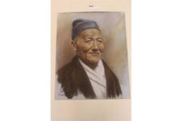 A remarkable pastel Titled 