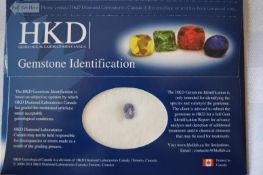 1.29 ct HKD Certified Tremendous Oval Shape (8 x 6 mm) Bluish Violet Genuine Tanzanite,