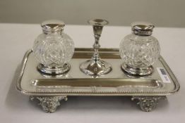 Antique Mappin & Webb Pen & Inkwell Set c 1900