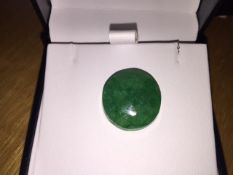 Natural Emerald. Total Weight : 33.60 CT. Dimension: 22 x 9mm. Origin: Brazil.