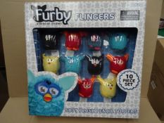 6 x Furby Flingers. 10 Piece Set. Soft Plush Pencil Toppers. Decorate your pencils or pens by