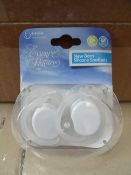 96 x Packs of 2 Essence of Nature New Born Silicone Soothers. Suitable for 0 months +. BPA Free.
