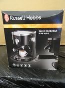 1 x Russell Hobbs Pump Pressure Espresso Machine. 15 Bar pump deliveres the optimum pressure to