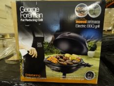 1 x George Foreman Entertaining Indoor Outdoor Electric BBQ Grill. Cooks up to 12 portions at