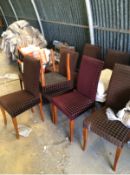 1 xDINING CHAIR, STRAIGHT BACK BROWN