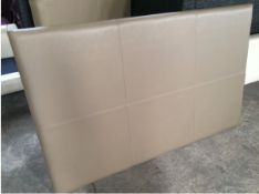 4 x HEADBOARDS KINGSIZE. STITCHED
6 SQUARE LEATHER, ECRU